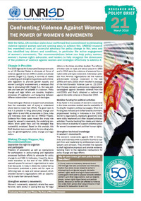 Confronting Violence Against Women: The Power of Women's Movements (Research and Policy Brief 21)